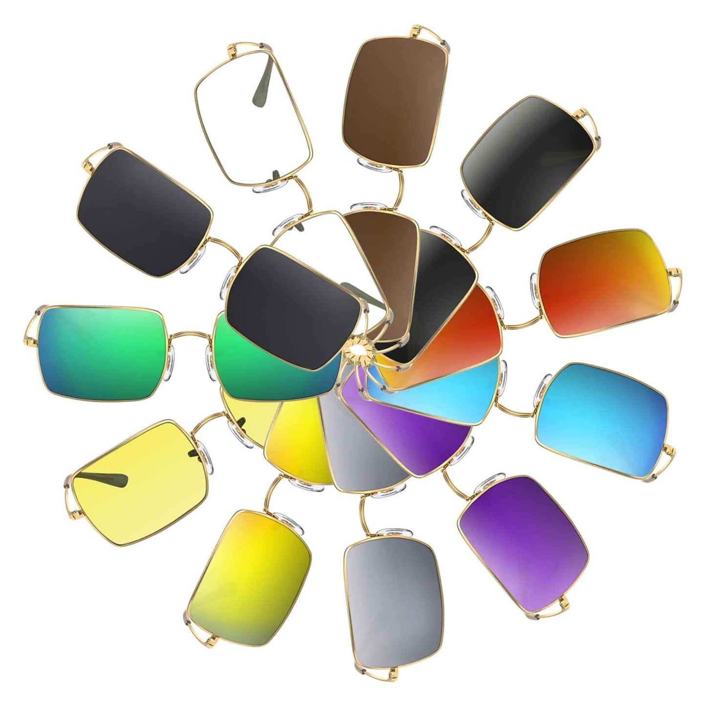 Replacement lenses for Ray-Ban RB1969 Rectangle 1969 54mm
