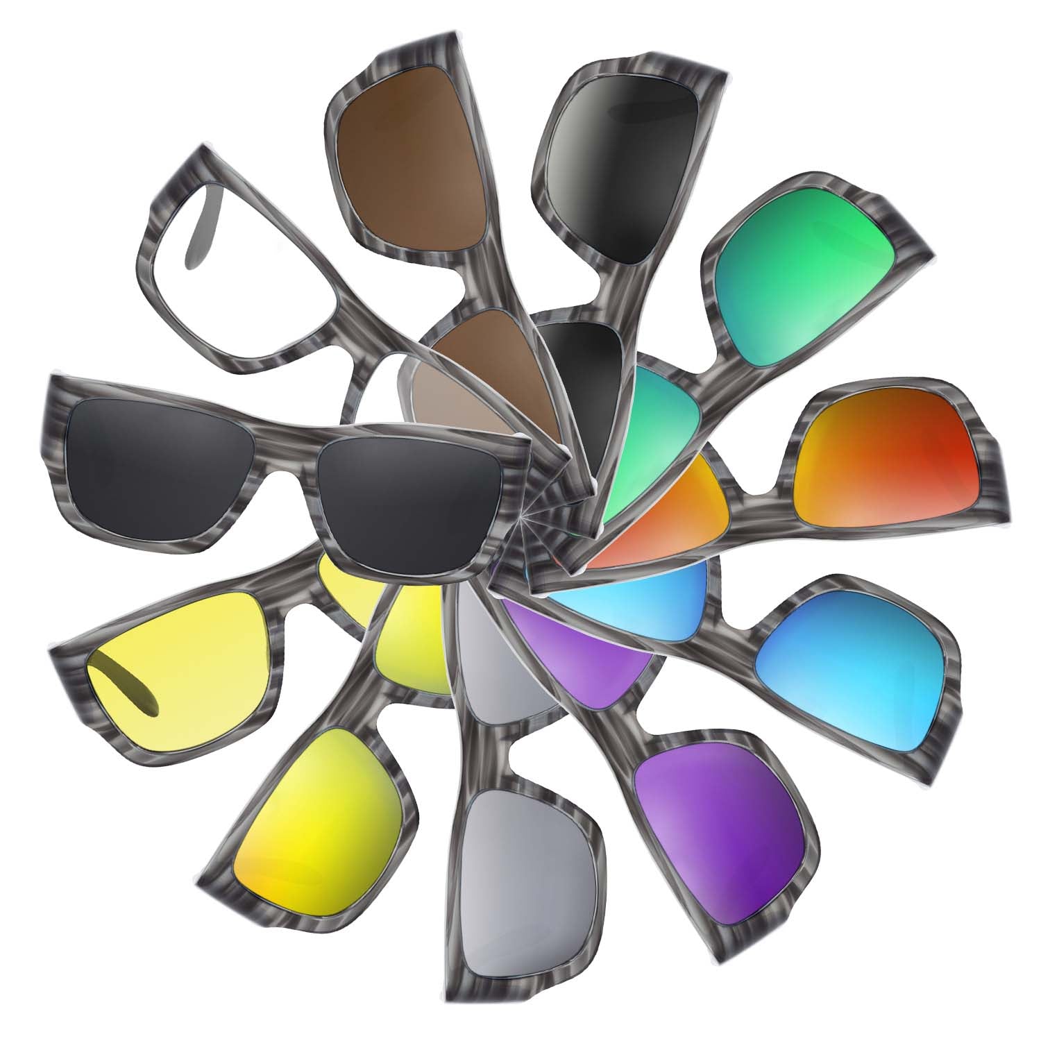 Replacement lenses for Ray-Ban RB2187 Nomad Legend 54mm