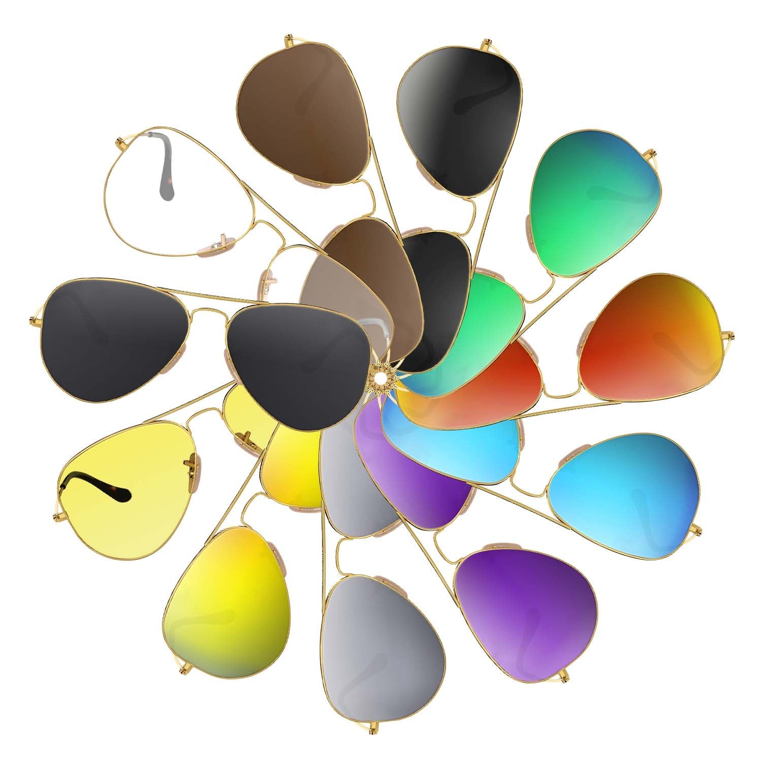 Replacement lenses for Ray-Ban Aviator Titanium RB8125 59mm 