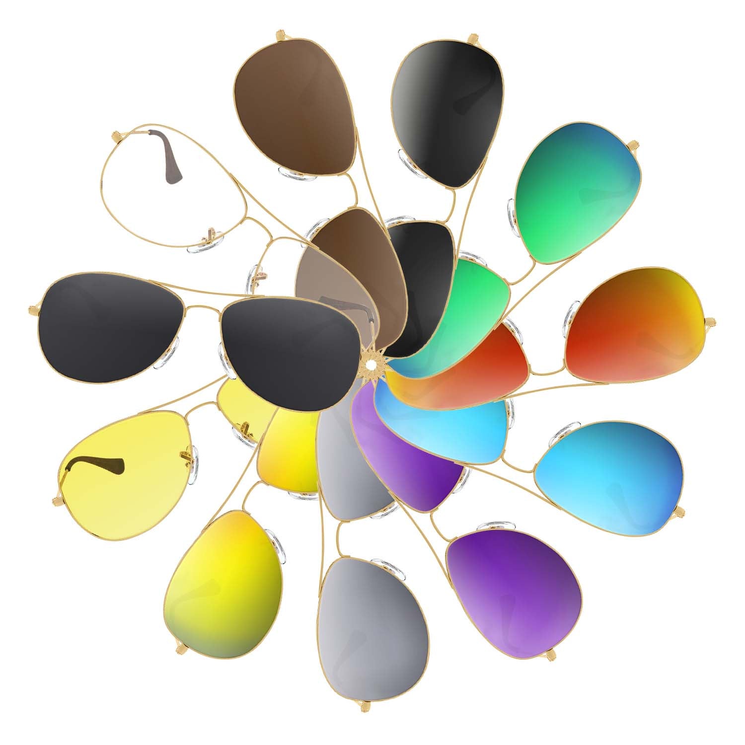 Replacement lenses for Ray-Ban RB3362 Cockpit 59mm 