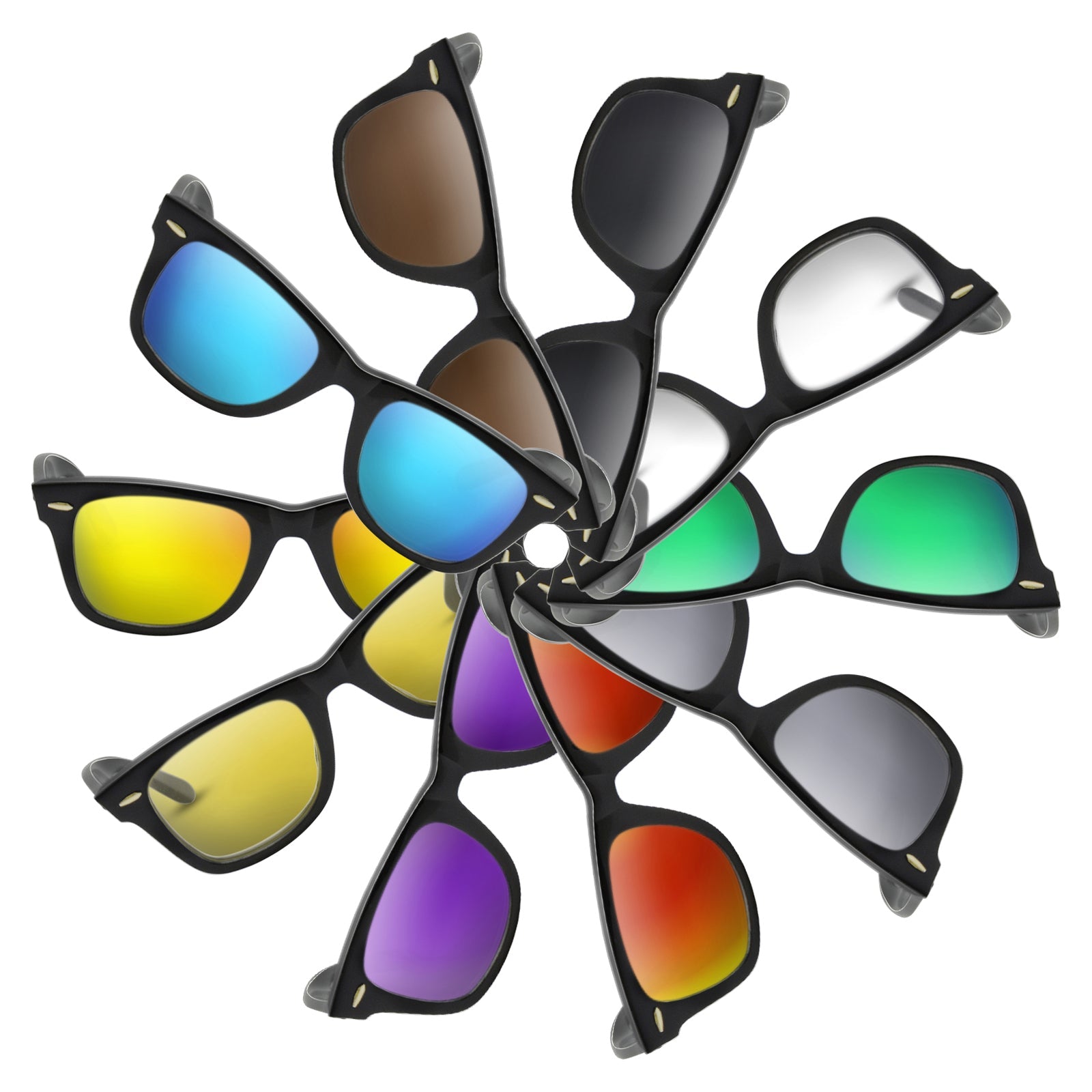 Replacement Lenses for Ray Ban Folding Wayfarer RB4105 54mm